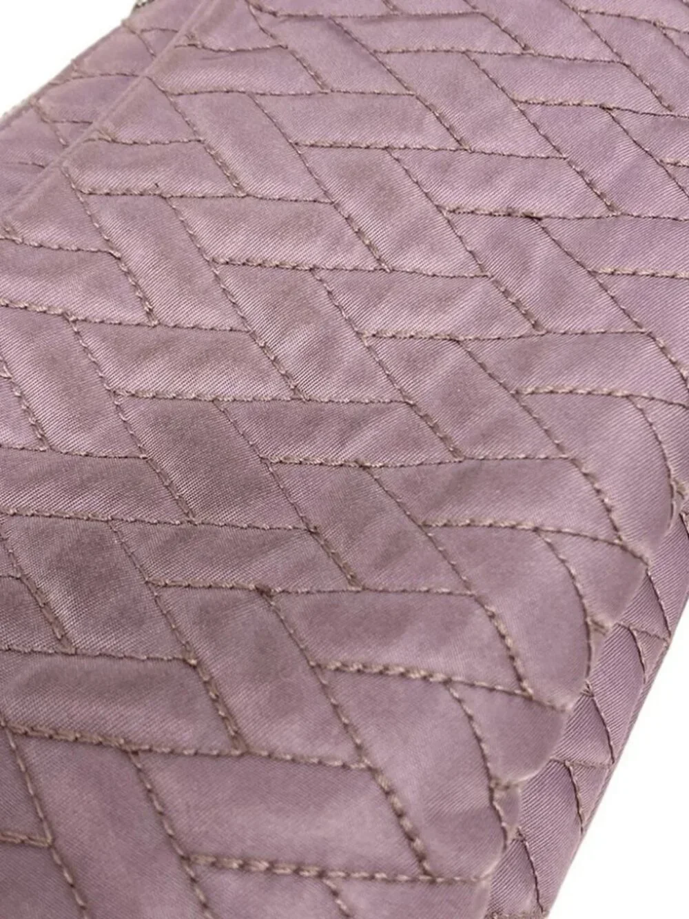 PRADA Light Purple Purple Nylon Leather Handbag